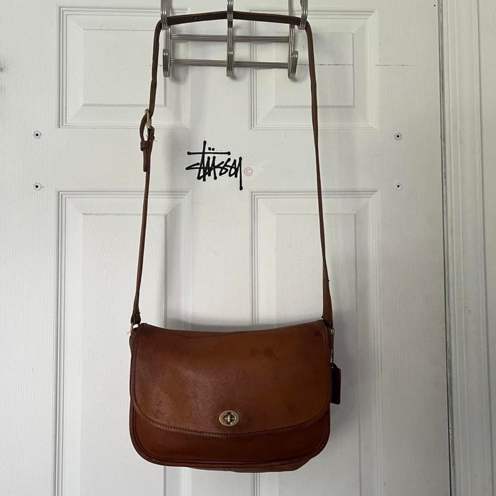 1990s Coach City Bag Leather shoulder bag / crossbody - Picture 3 of 8